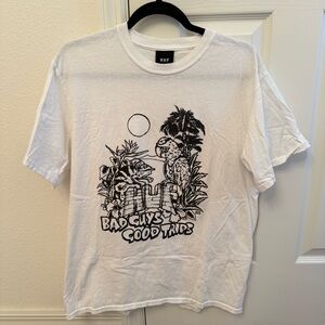 HUF color changing Graphic Tee with Black Jungle Print